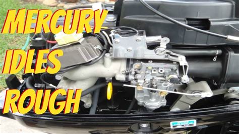 Attach a simple tachometer to cylinder 1 spark plug lead and measure idle RPM while it&x27;s out-of-gear. . Mercury 4 stroke outboard rough idle